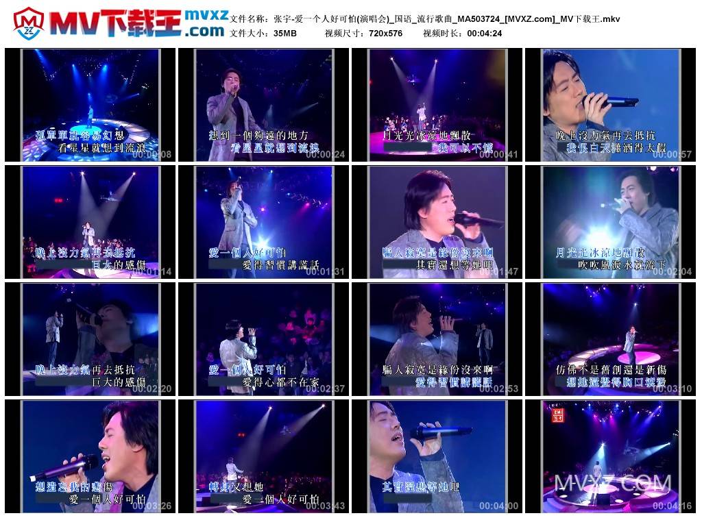 张宇-爱一个人好可怕(演唱会)_国语_流行歌曲_MA503724